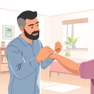 رسم توضيحي لكلمة first aid