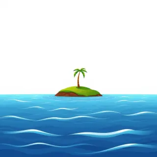 رسم توضيحي لكلمة island