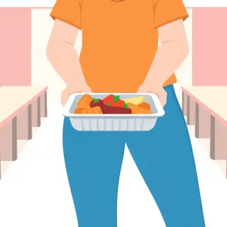 رسم توضيحي لكلمة tray