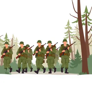 رسم توضيحي لكلمة infantry