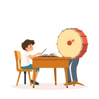 رسم توضيحي لكلمة interfere