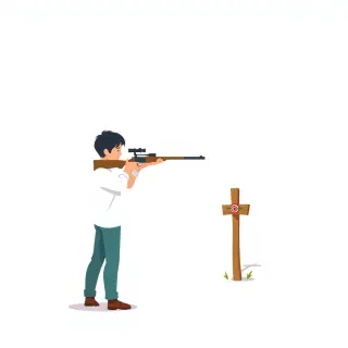رسم توضيحي لكلمة marksmanship