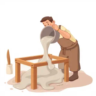 رسم توضيحي لكلمة cement