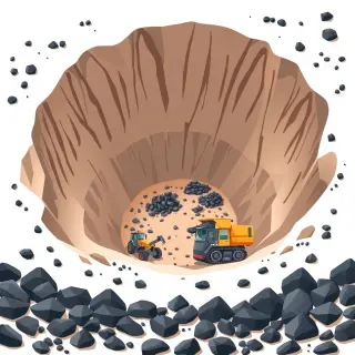 رسم توضيحي لكلمة mine