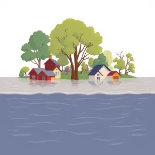 رسم توضيحي لكلمة disaster