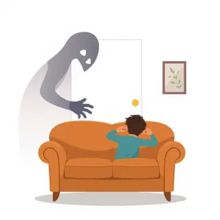 رسم توضيحي لكلمة fear