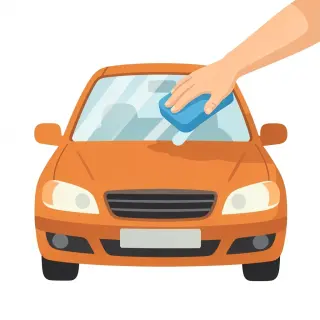 رسم توضيحي لكلمة windshield
