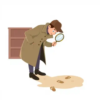 رسم توضيحي لكلمة look into