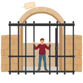 رسم توضيحي لكلمة confine