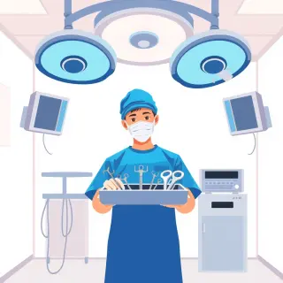رسم توضيحي لكلمة surgeon