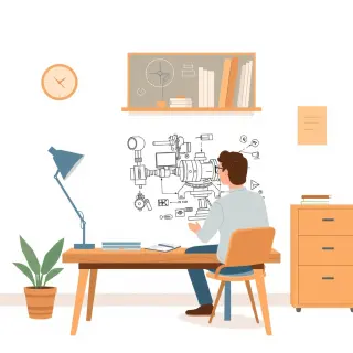 رسم توضيحي لكلمة invent