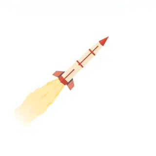 رسم توضيحي لكلمة rocket