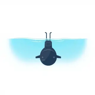رسم توضيحي لكلمة submerge