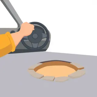 رسم توضيحي لكلمة steer