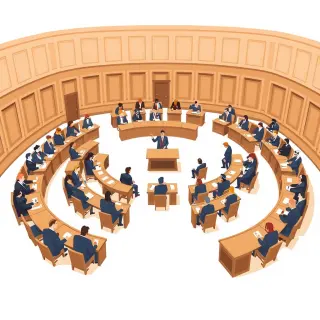 رسم توضيحي لكلمة legislature