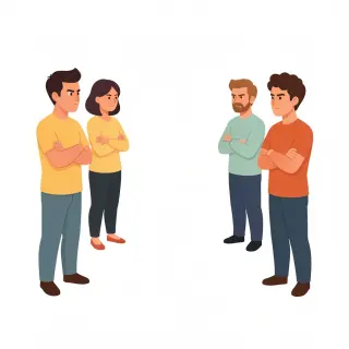 رسم توضيحي لكلمة oppose