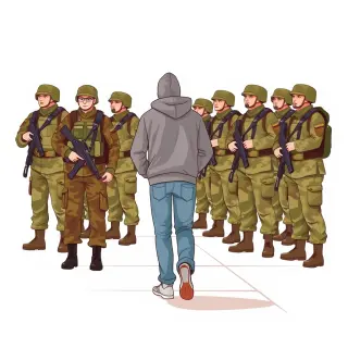 رسم توضيحي لكلمة civilian