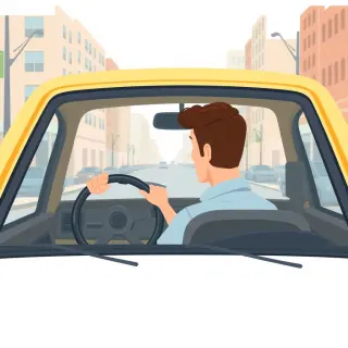 رسم توضيحي لكلمة driver