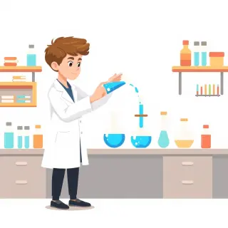 رسم توضيحي لكلمة experiment