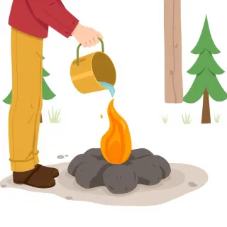 رسم توضيحي لكلمة extinguish