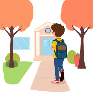 رسم توضيحي لكلمة walk
