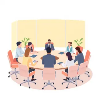 رسم توضيحي لكلمة conference