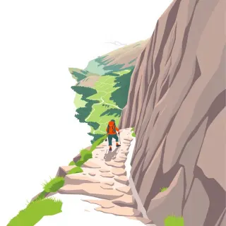 رسم توضيحي لكلمة descent
