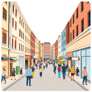 رسم توضيحي لكلمة city