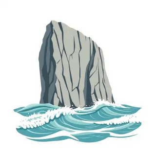 رسم توضيحي لكلمة cliff