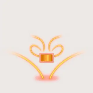 رسم توضيحي لكلمة radiate