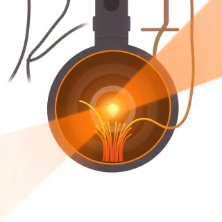رسم توضيحي لكلمة glow