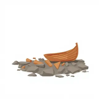 رسم توضيحي لكلمة wreck
