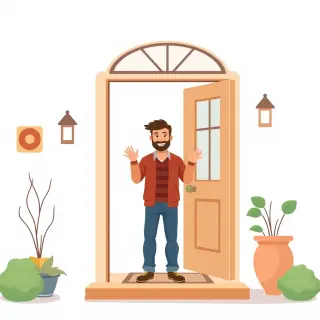 رسم توضيحي لكلمة host