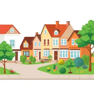 رسم توضيحي لكلمة neighborhood