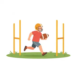 رسم توضيحي لكلمة football