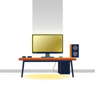 رسم توضيحي لكلمة monitor