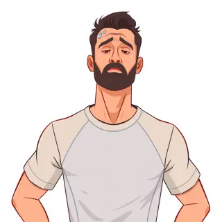 رسم توضيحي لكلمة perspire