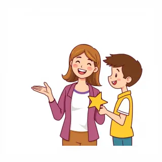 رسم توضيحي لكلمة compliment