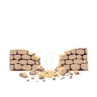 رسم توضيحي لكلمة crumble