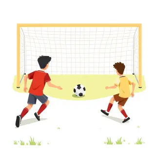 رسم توضيحي لكلمة soccer
