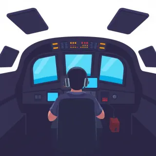 رسم توضيحي لكلمة simulate