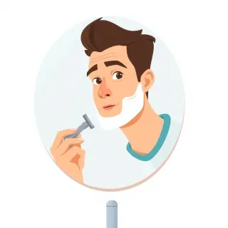 رسم توضيحي لكلمة razor