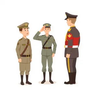 رسم توضيحي لكلمة salute