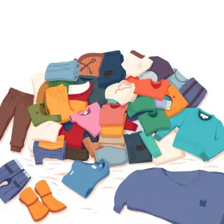 رسم توضيحي لكلمة clothes