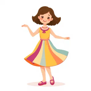 رسم توضيحي لكلمة dress