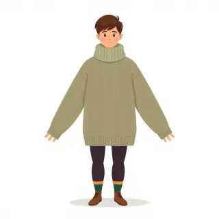 رسم توضيحي لكلمة sweater