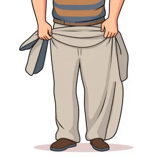 رسم توضيحي لكلمة trousers