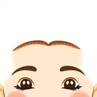 رسم توضيحي لكلمة eyebrow