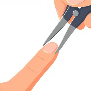 رسم توضيحي لكلمة fingernail