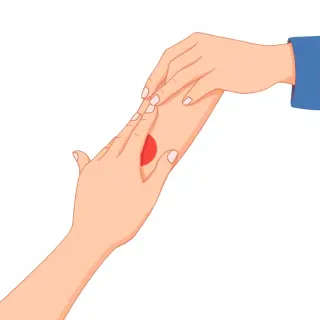 رسم توضيحي لكلمة touch